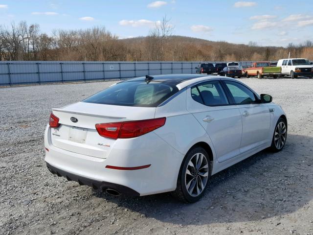 5XXGR4A64FG432175 - 2015 KIA OPTIMA SX WHITE photo 4