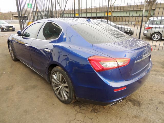 ZAM57XSAXG1166235 - 2016 MASERATI GHIBLI BLUE photo 3