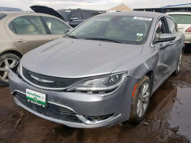 1C3CCCAB1FN560132 - 2015 CHRYSLER 200 LIMITE SILVER photo 2