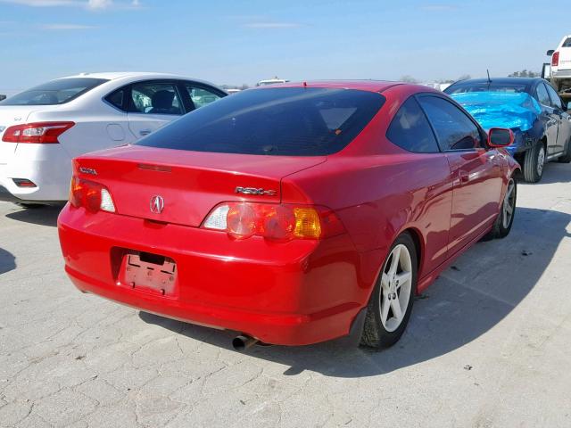 JH4DC53074S008462 - 2004 ACURA RSX TYPE-S RED photo 4