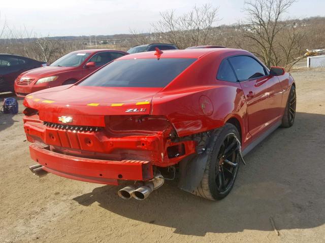 2G1FZ1EP9D9807259 - 2013 CHEVROLET CAMARO ZL1 RED photo 4