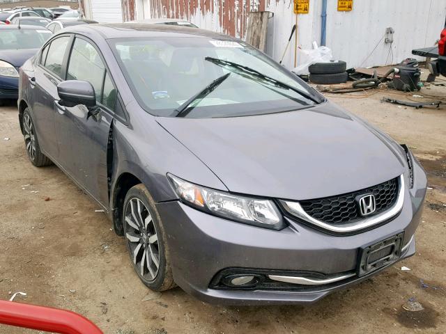 19XFB2F95FE014997 - 2015 HONDA CIVIC EXL GRAY photo 1