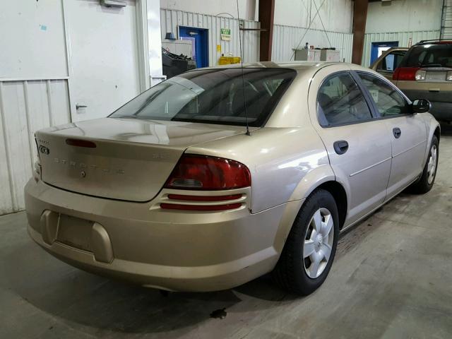 1B3EL36X34N185402 - 2004 DODGE STRATUS SE GOLD photo 4