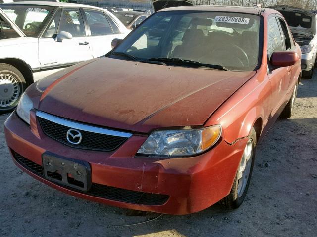 JM1BJ226520523052 - 2002 MAZDA PROTEGE DX RED photo 2