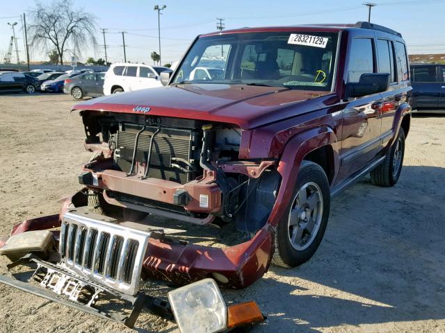 1J8HH48K18C143468 - 2008 JEEP COMMANDER BURGUNDY photo 2