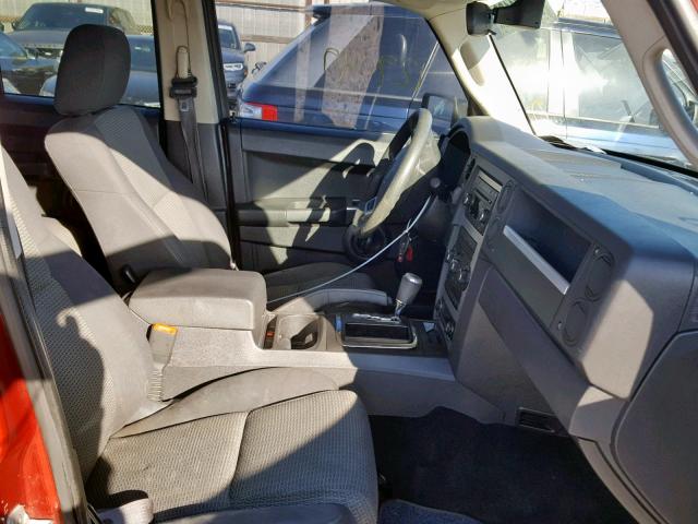 1J8HH48K18C143468 - 2008 JEEP COMMANDER BURGUNDY photo 5