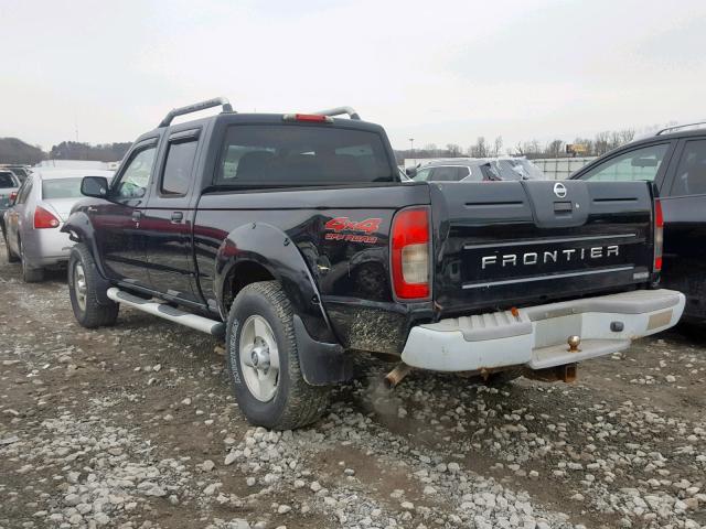 1N6ED29Y92C367525 - 2002 NISSAN FRONTIER C BLACK photo 3