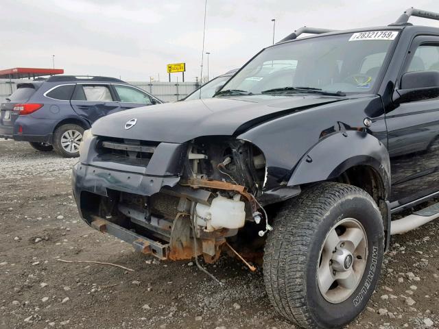 1N6ED29Y92C367525 - 2002 NISSAN FRONTIER C BLACK photo 9