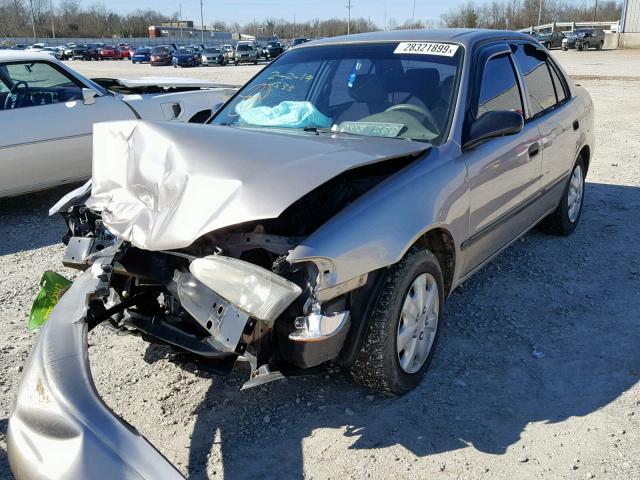 1Y1SK5287WZ411074 - 1998 CHEVROLET GEO PRIZM BEIGE photo 2