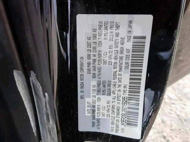 JM3ER29L280169265 - 2008 MAZDA CX-7 BLACK photo 10