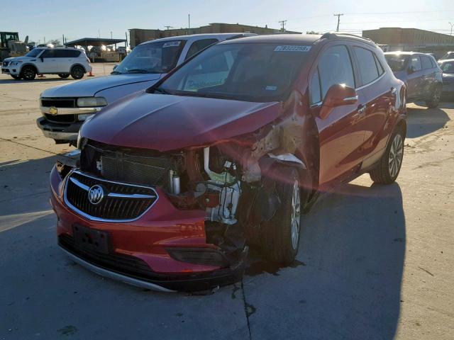 KL4CJASB7JB637448 - 2018 BUICK ENCORE PRE RED photo 2