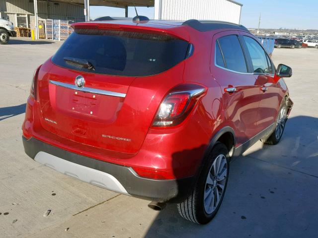 KL4CJASB7JB637448 - 2018 BUICK ENCORE PRE RED photo 4