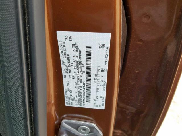 1FMCU0J99HUD40505 - 2017 FORD ESCAPE TIT ORANGE photo 10