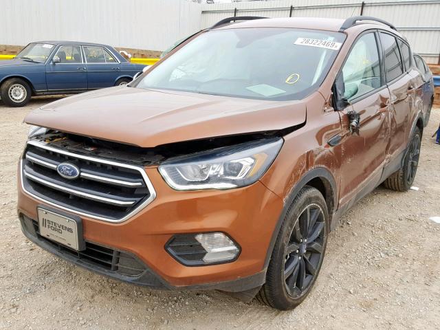 1FMCU0J99HUD40505 - 2017 FORD ESCAPE TIT ORANGE photo 2