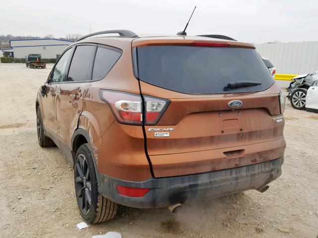 1FMCU0J99HUD40505 - 2017 FORD ESCAPE TIT ORANGE photo 3