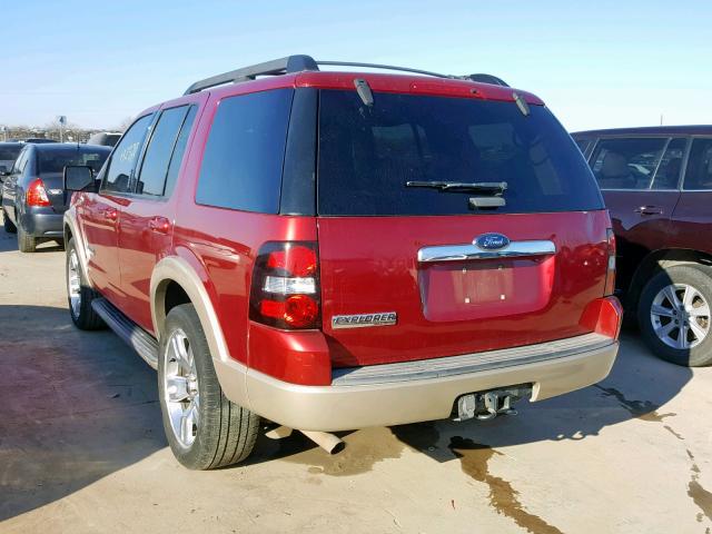 1FMEU64E68UA66975 - 2008 FORD EXPLORER E BURGUNDY photo 3