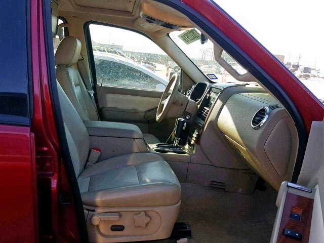 1FMEU64E68UA66975 - 2008 FORD EXPLORER E BURGUNDY photo 5