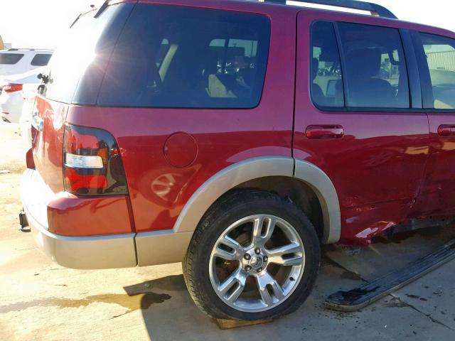 1FMEU64E68UA66975 - 2008 FORD EXPLORER E BURGUNDY photo 9