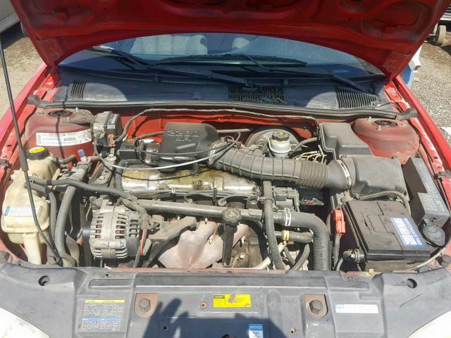 1G1JC524217411135 - 2001 CHEVROLET CAVALIER B RED photo 7