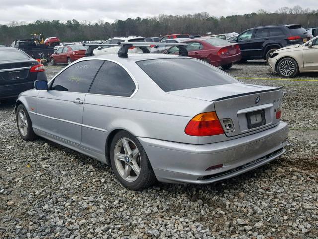 WBABN33412PG57507 - 2002 BMW 325 CI SILVER photo 3