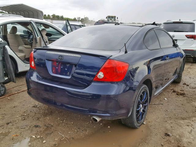 JTKDE167X70163335 - 2007 TOYOTA SCION TC BLUE photo 4