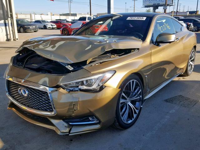 JN1EV7EK3HM360137 - 2017 INFINITI Q60 PREMIU GOLD photo 2