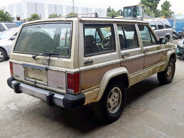 1JCWC7565GT143010 - 1986 JEEP WAGONEER L TWO TONE photo 4