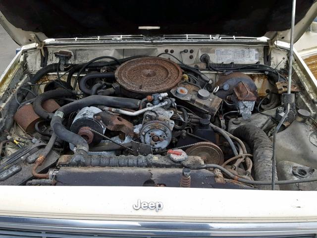 1JCWC7565GT143010 - 1986 JEEP WAGONEER L TWO TONE photo 7