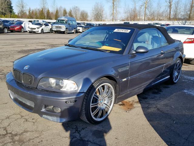 WBSBR93442PK00142 - 2002 BMW M3 GRAY photo 2