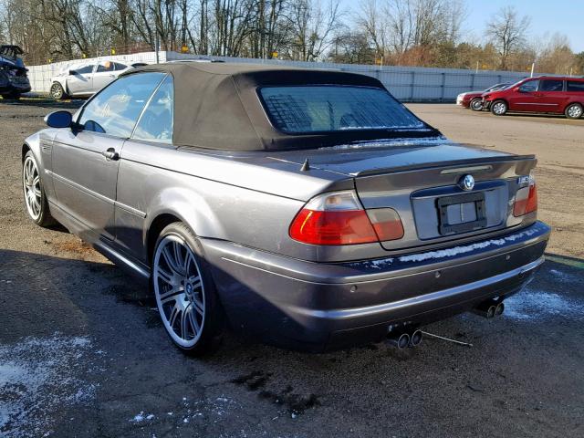 WBSBR93442PK00142 - 2002 BMW M3 GRAY photo 3