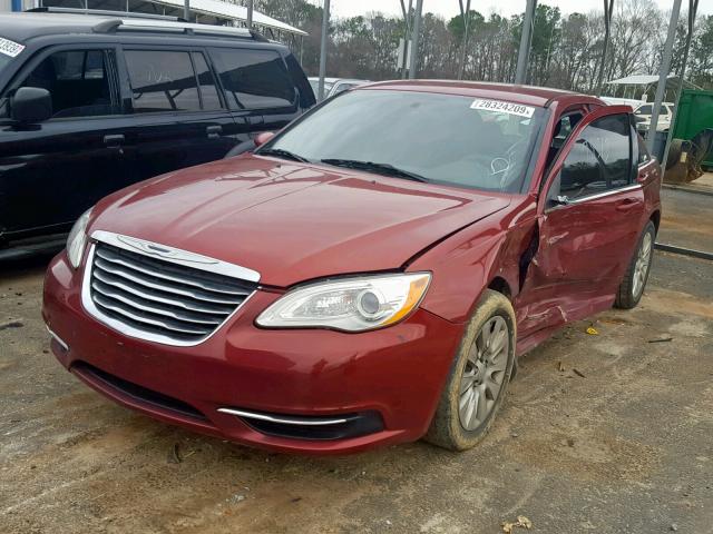 1C3CCBAB1EN176005 - 2014 CHRYSLER 200 LX MAROON photo 2