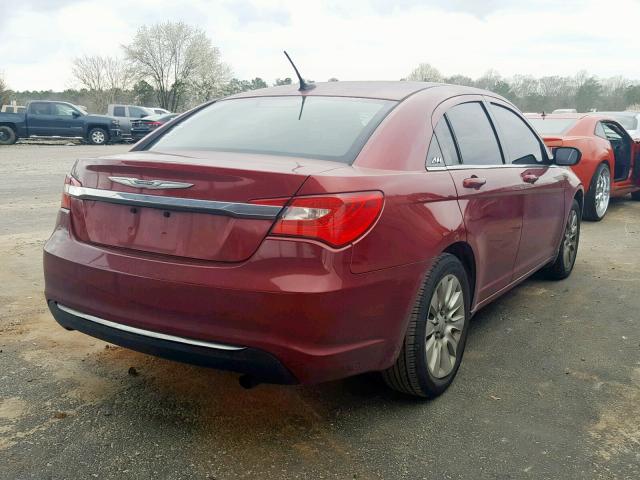 1C3CCBAB1EN176005 - 2014 CHRYSLER 200 LX MAROON photo 4