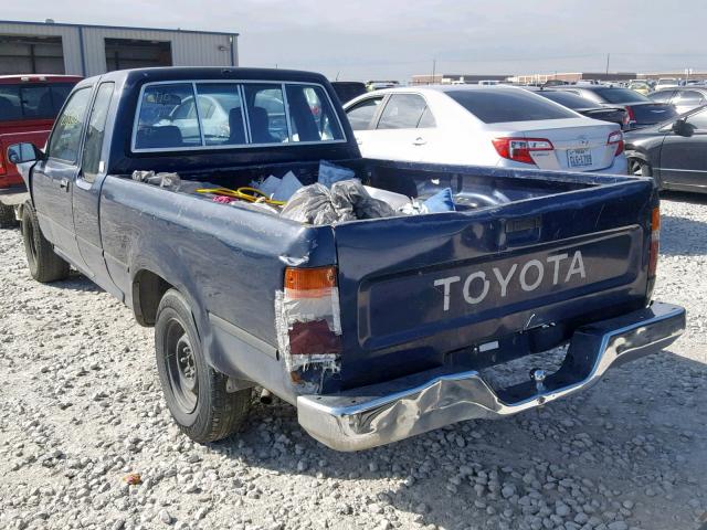 4TARN93P4PZ153696 - 1993 TOYOTA PICKUP 1/2 BLUE photo 3