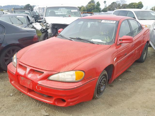 1G2NW52E3XM777936 - 1999 PONTIAC GRAND AM G RED photo 2