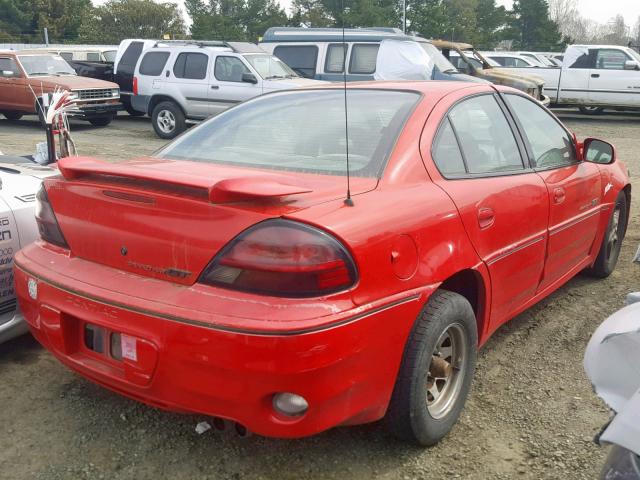 1G2NW52E3XM777936 - 1999 PONTIAC GRAND AM G RED photo 4