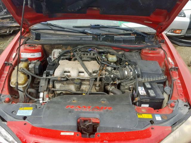 1G2NW52E3XM777936 - 1999 PONTIAC GRAND AM G RED photo 7