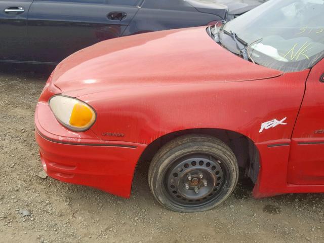 1G2NW52E3XM777936 - 1999 PONTIAC GRAND AM G RED photo 9