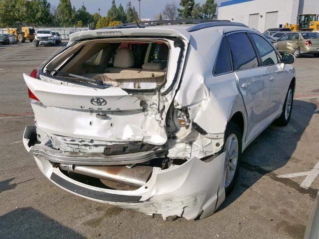 4T3ZA3BB1BU054135 - 2011 TOYOTA VENZA WHITE photo 4