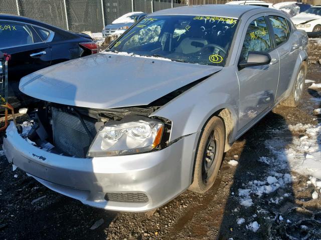 1B3BD4FBXBN564372 - 2011 DODGE AVENGER EX SILVER photo 2