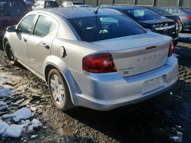 1B3BD4FBXBN564372 - 2011 DODGE AVENGER EX SILVER photo 3