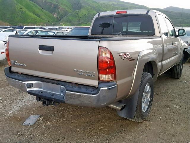 5TETU62N16Z233634 - 2006 TOYOTA TACOMA PRE BEIGE photo 4