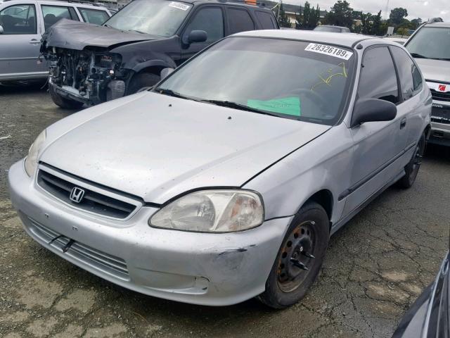 2HGEJ6445YH112739 - 2000 HONDA CIVIC DX SILVER photo 2