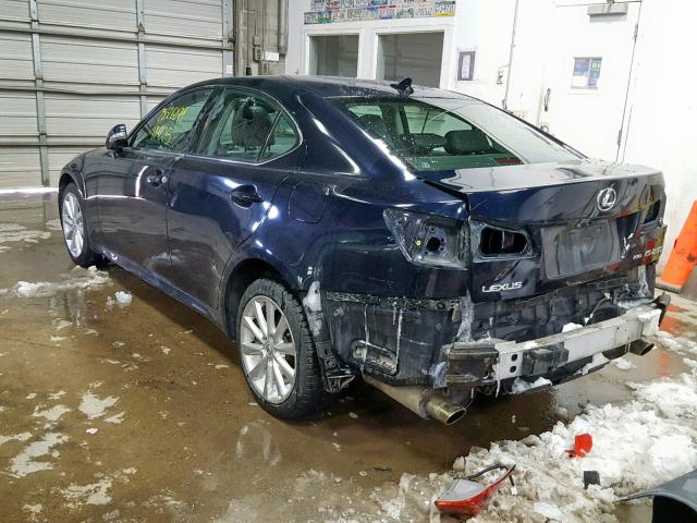 JTHCK262995034528 - 2009 LEXUS IS 250 BLUE photo 3