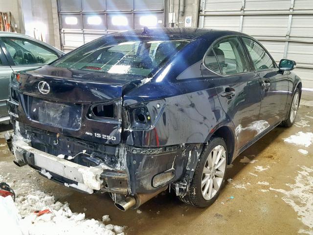 JTHCK262995034528 - 2009 LEXUS IS 250 BLUE photo 4