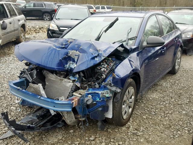 1G1PA5SH6D7228568 - 2013 CHEVROLET CRUZE LS BLUE photo 2