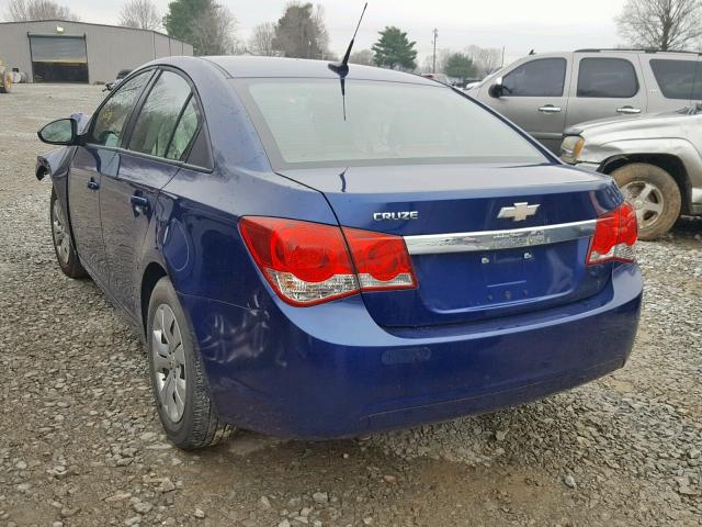 1G1PA5SH6D7228568 - 2013 CHEVROLET CRUZE LS BLUE photo 3