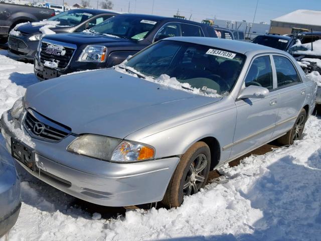 1YVGF22D715224826 - 2001 MAZDA 626 ES SILVER photo 2