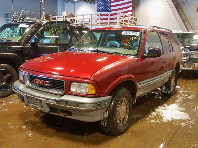 1GKDT13W9V2527257 - 1997 GMC JIMMY MAROON photo 2