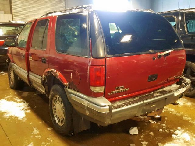 1GKDT13W9V2527257 - 1997 GMC JIMMY MAROON photo 3