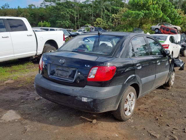 KNADE223X96462983 - 2009 KIA RIO BASE BLACK photo 4